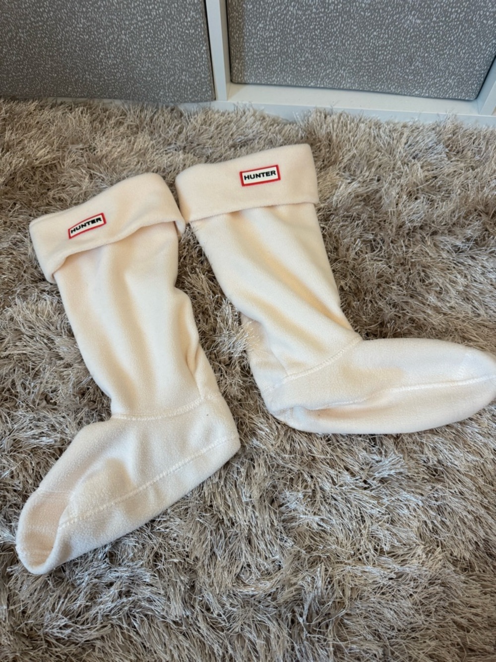Hunter Cream Fleece Boot Sock Liners
